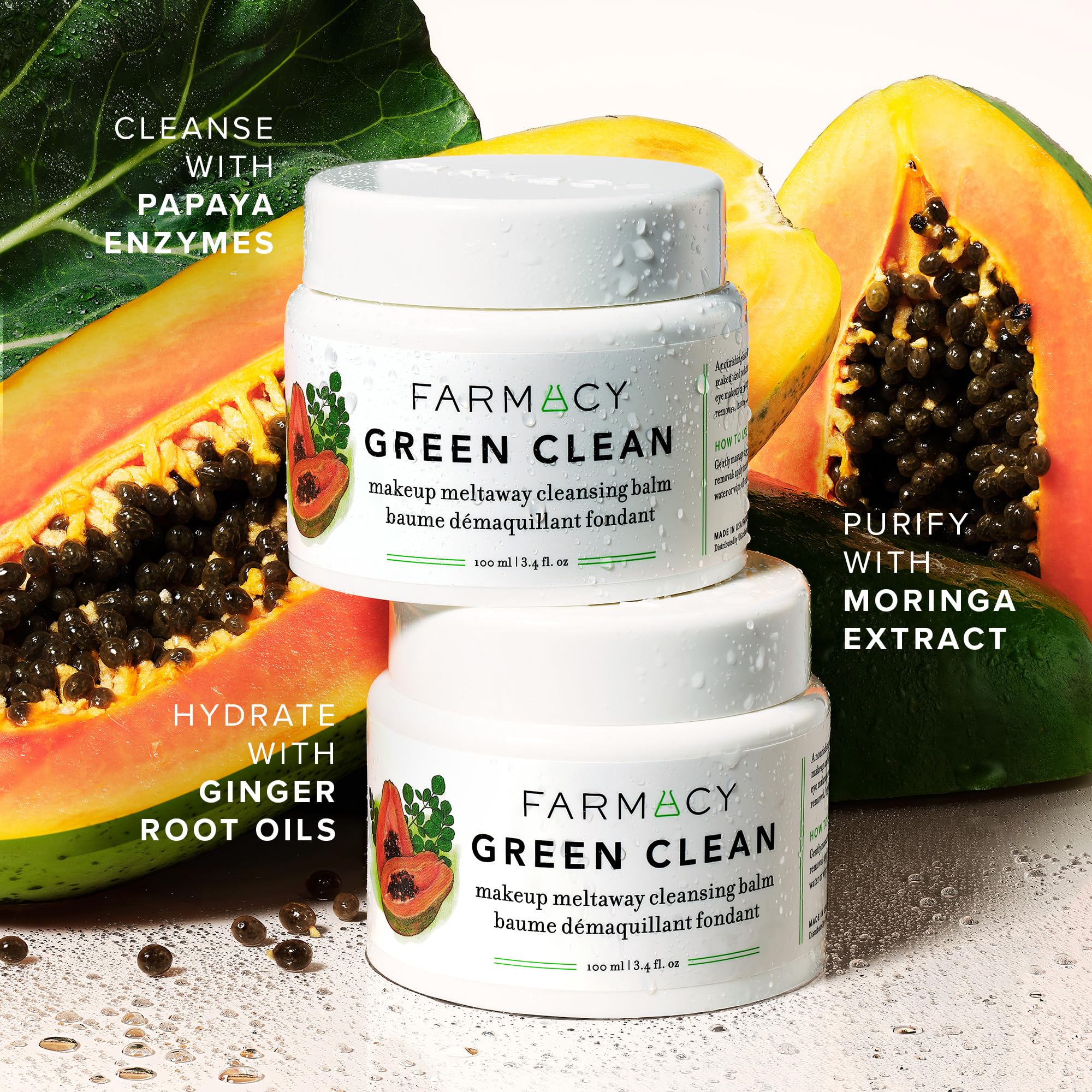 Texture délicate Farmacy Green Clean laissant la peau rééquilibrée et lumineuse