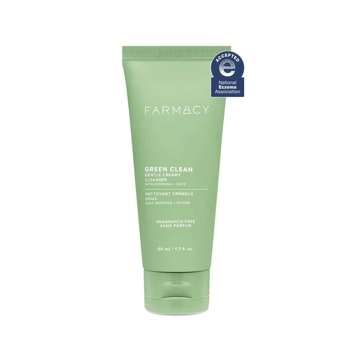 Farmacy Gentle Creamy Face Cleanser – bouteille 50 ml, hydratation douce lors du nettoyage.