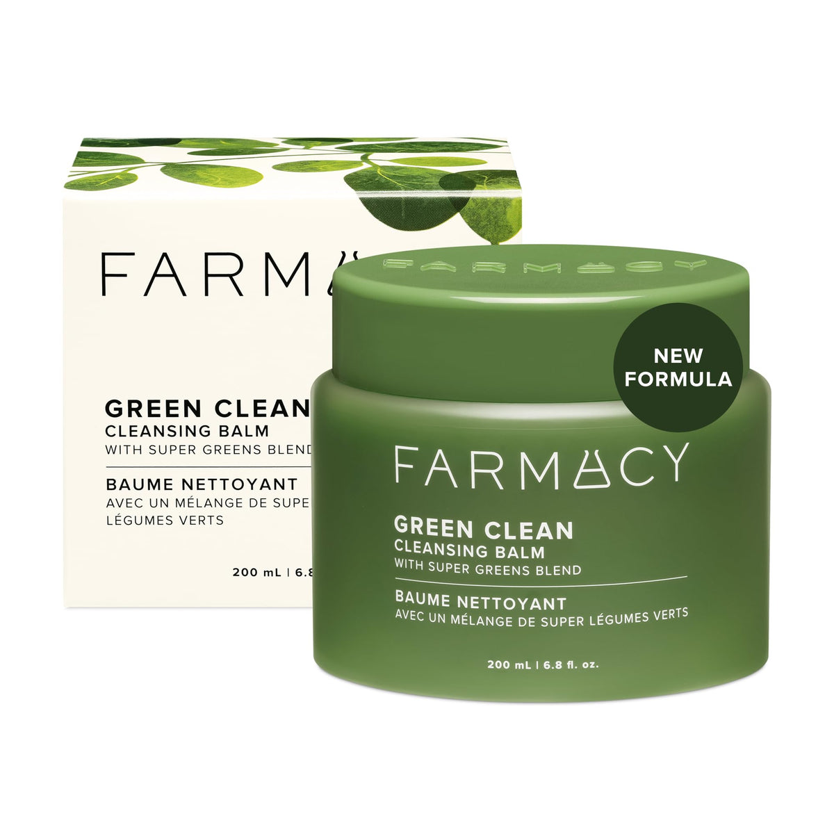 Farmacy Green Clean Balm montrant l emballage distinct et attrayant pour un démaquillage en douceur