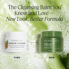 Texture crème du balm Farmacy Green Clean prête à être appliquée sur la peau