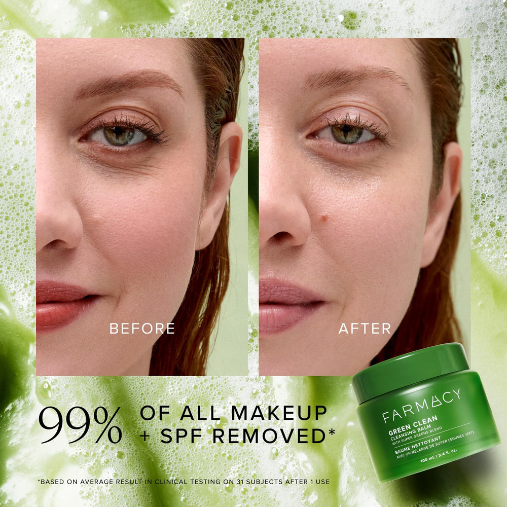 Synergie de super greens dans Farmacy Green Clean pour l éclat de la peau