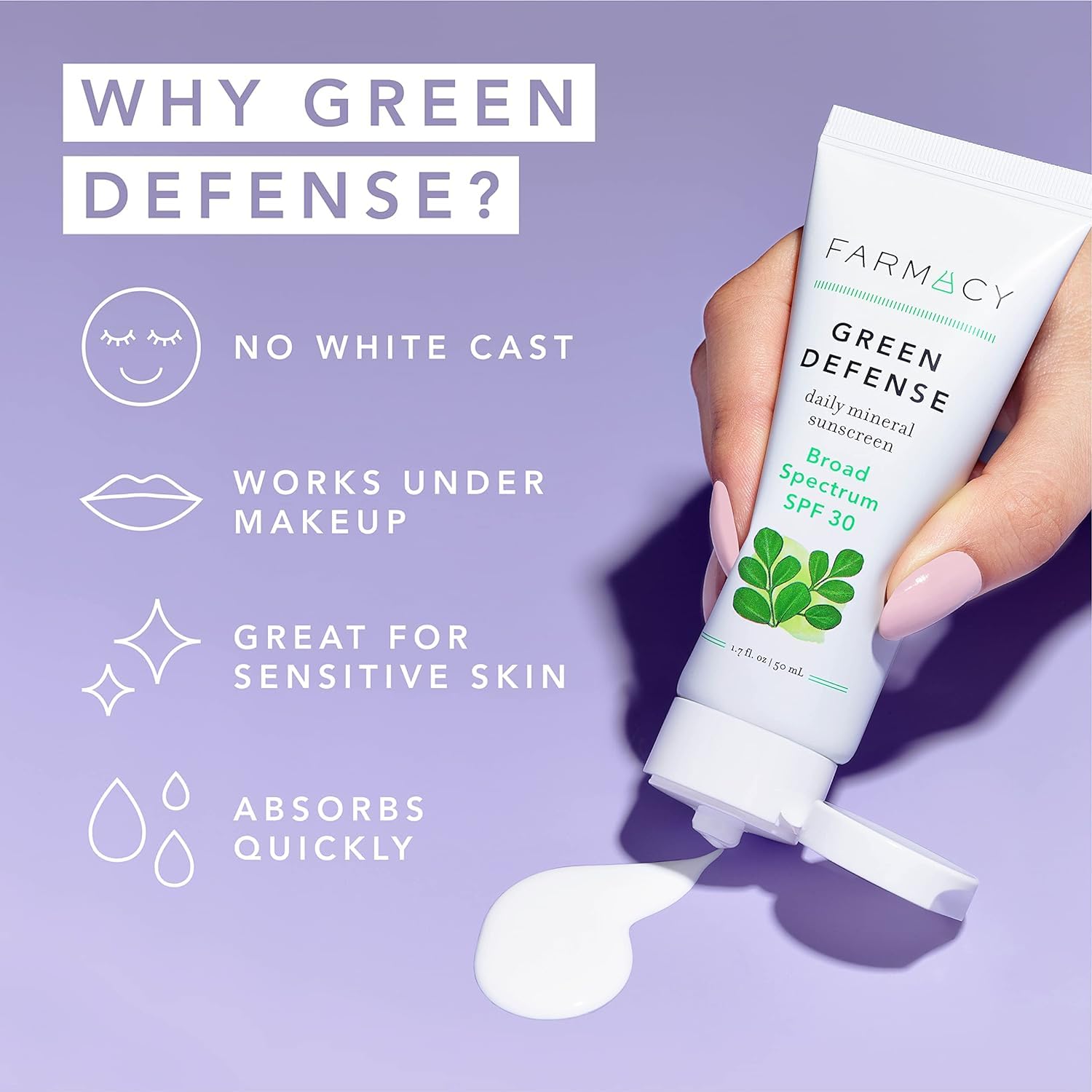 Farmacy Minéral Face Sunscreen, absence de traces blanches sur tous les teints.
