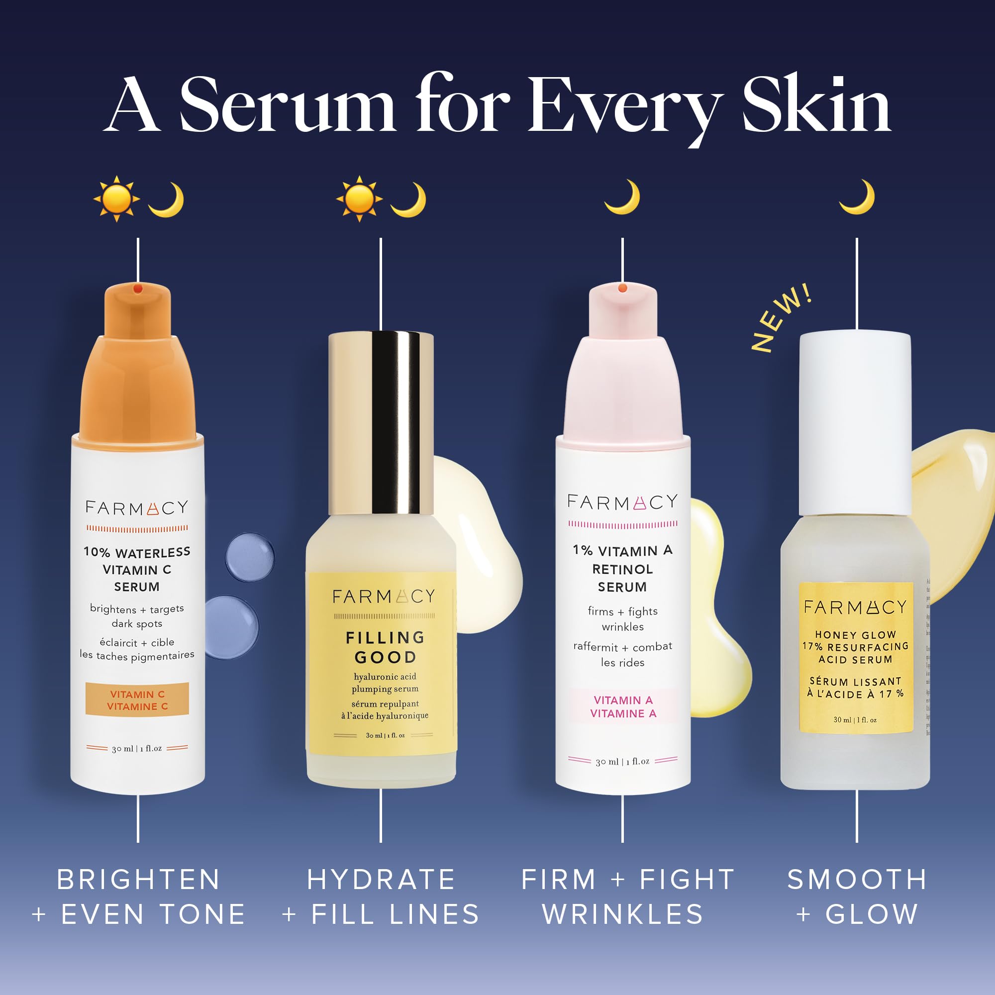 Farmacy Honey Glow : boîte et emballage faciles à ranger sur la coiffeuse.