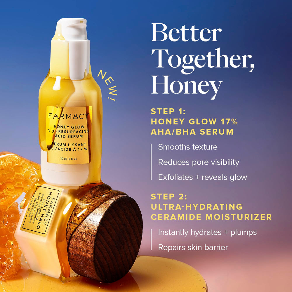 Farmacy Honey Glow : emballage élégant renforce l’impression premium.