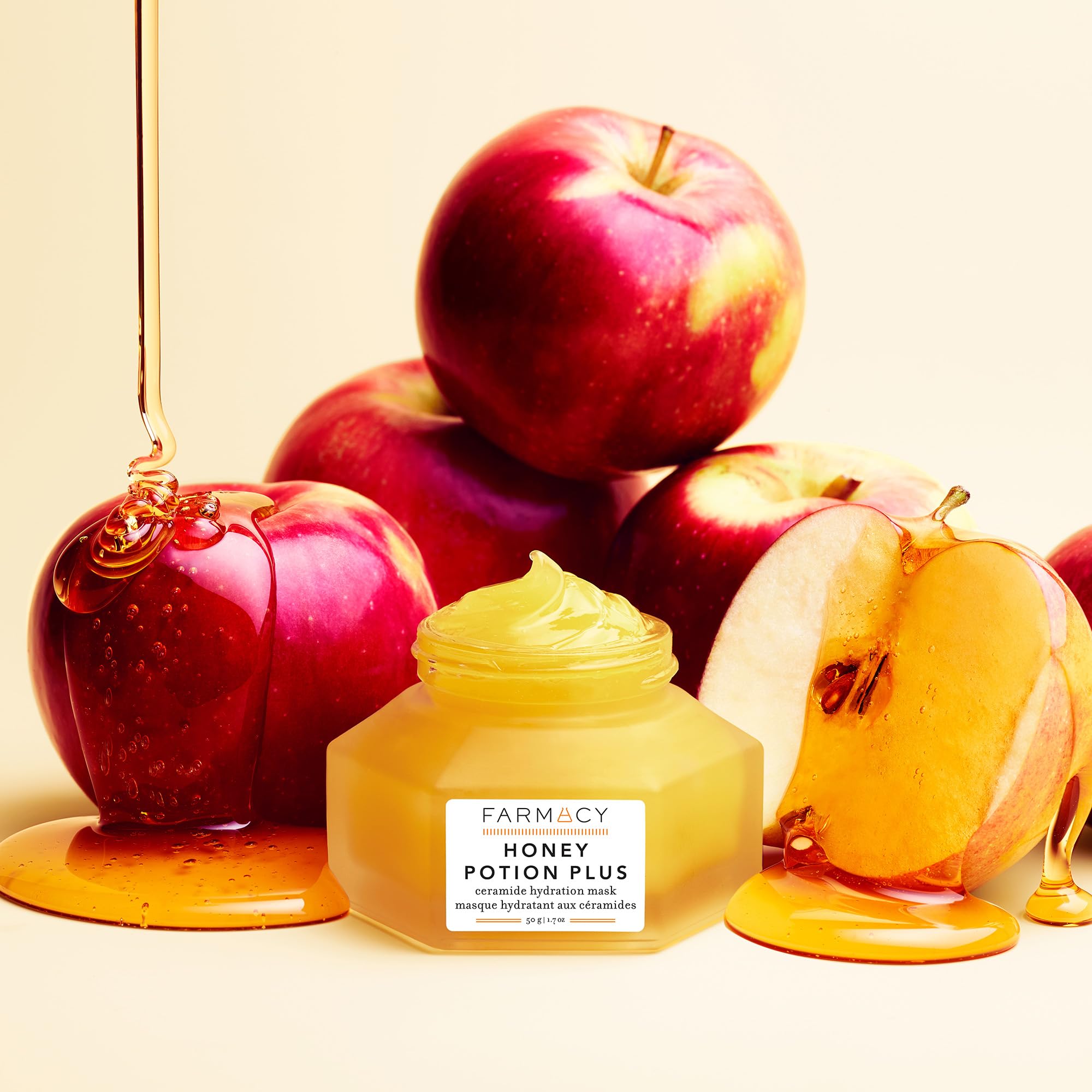 Farmacy texture masque visage hydratant – crème blanche qui s’étale facilement.