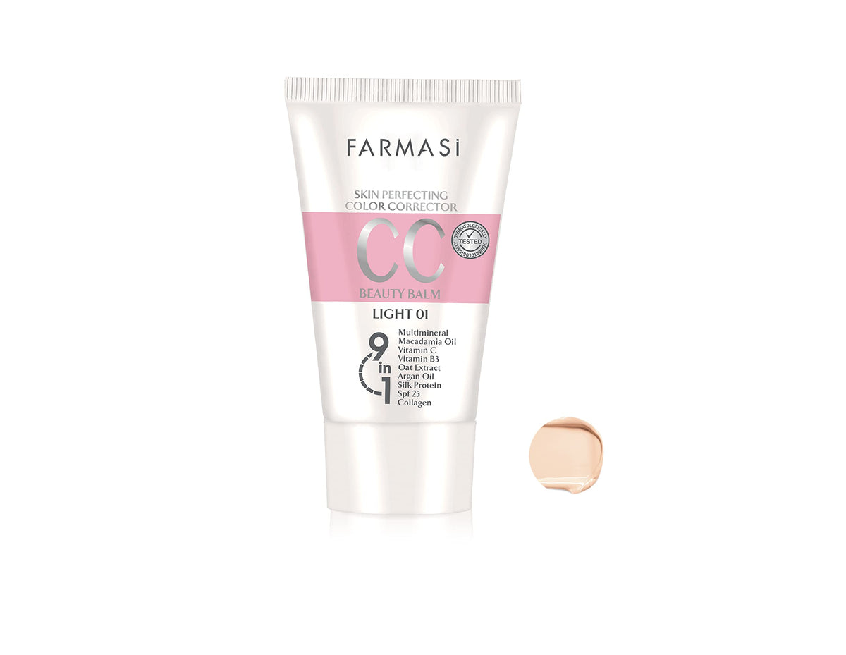 FARMASi CC Light dans la bouteille, texture légère prête à l’application quotidienne.