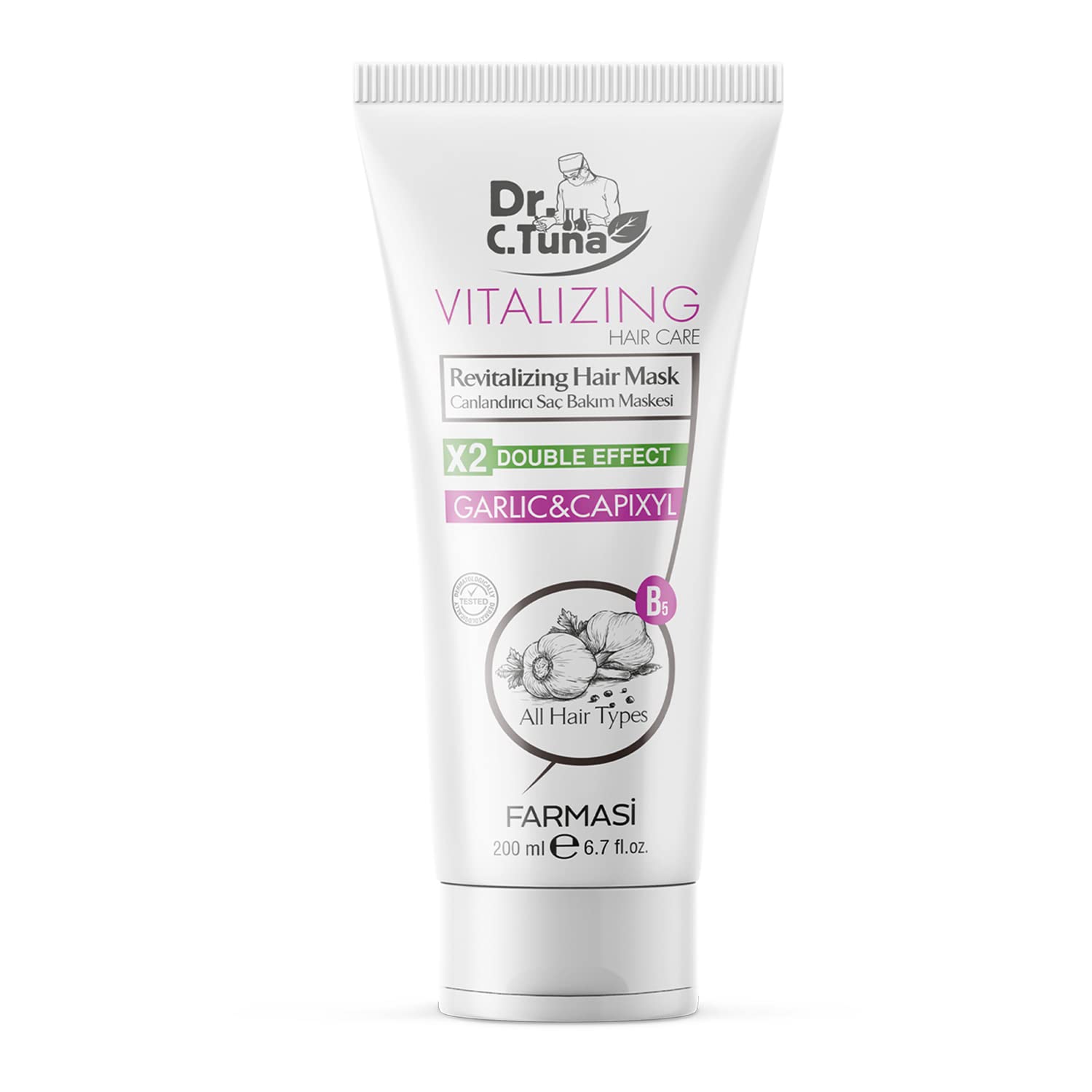 Flacon Capixyl FARMASI montre le complexe fortifiant pour cheveux.