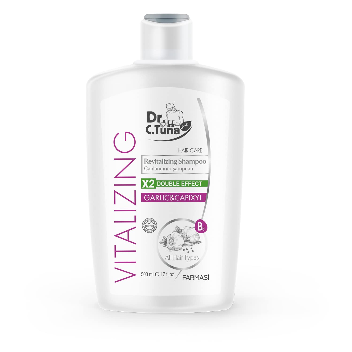 Masque-cheveux FARMASI Dr. C. Tuna à l'Ail offre douceur.