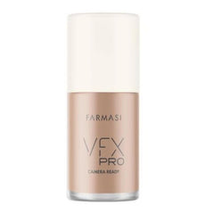 FARMASi Vfx Pro Foundation – bouteille montrant texture fluide et fini mat naturel pour teint durable.