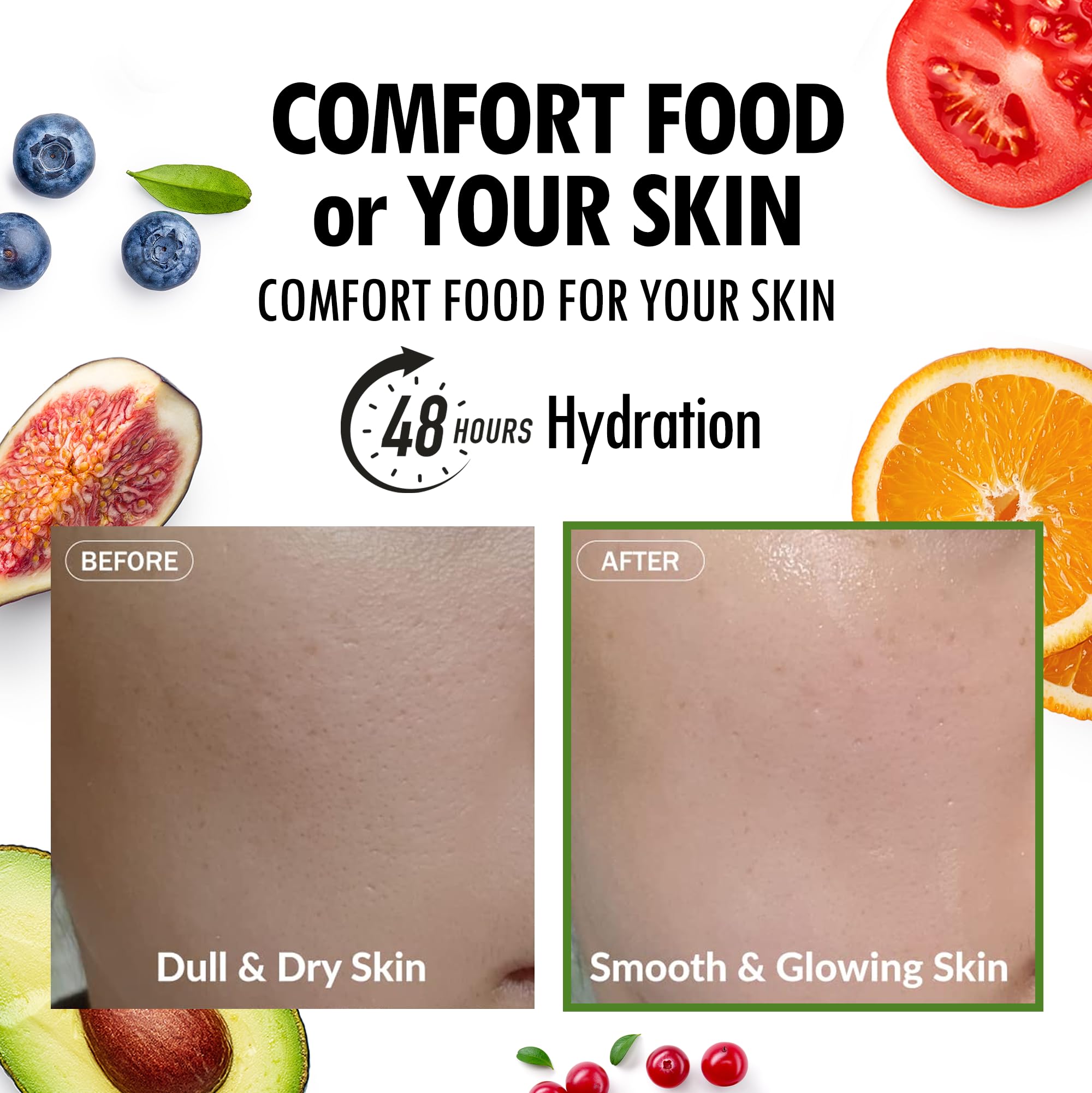 FARMSKIN Masque Visage Bio – actifs hydratants pour peau repulpée.