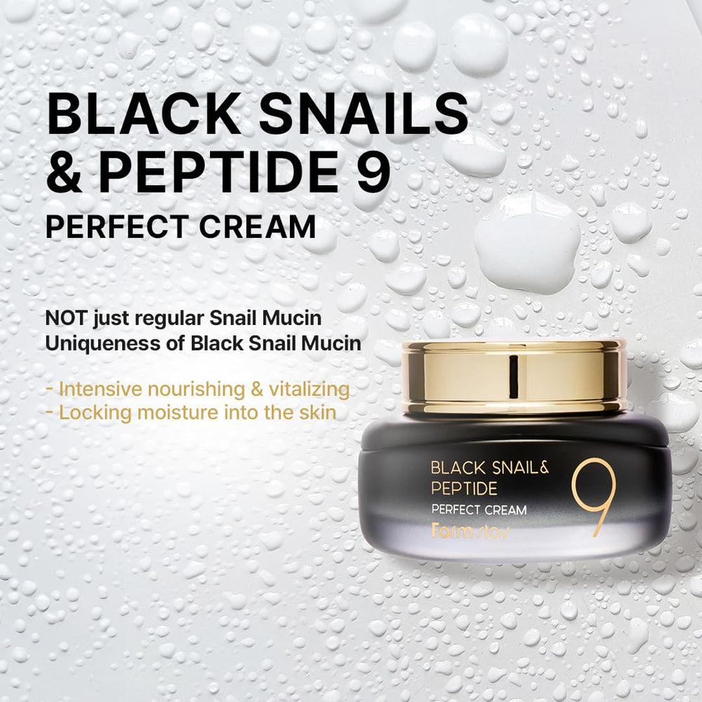 FARMSTAY Crème Noire Escargot – texture riche et glisse sur la peau.