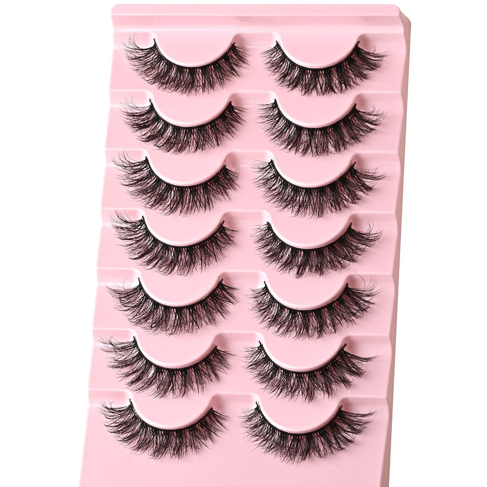 FARRED cils imitation mink, bande coton fin, look naturel.