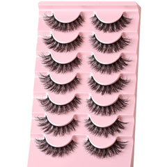 FARRED cils imitation mink, bande coton fin, look naturel.
