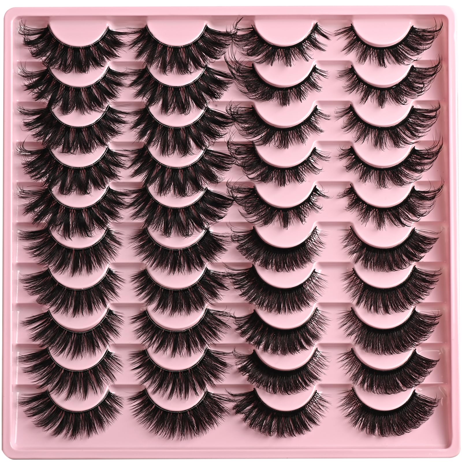 Cils FARRED, boîte de 20 paires pour varier les looks.
