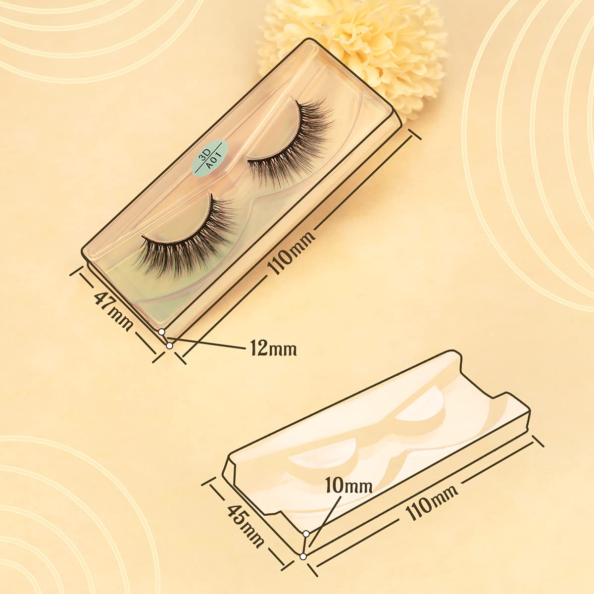 Bande en coton des cils FARRED pour un porté confortable