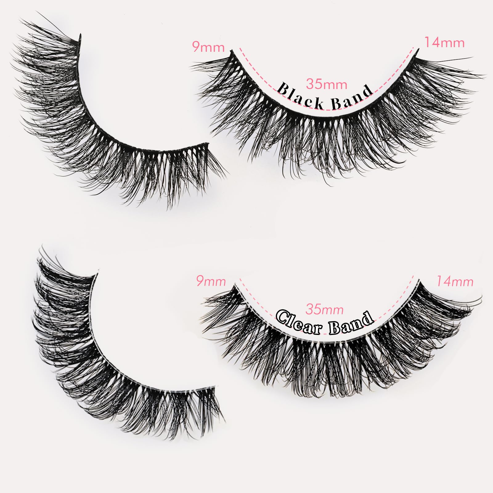 FARRED cils noirs avec bande noire pour une définition marquée