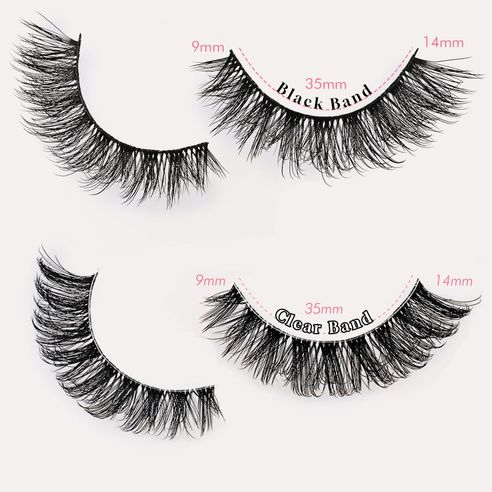 FARRED cils noirs avec bande noire pour une définition marquée