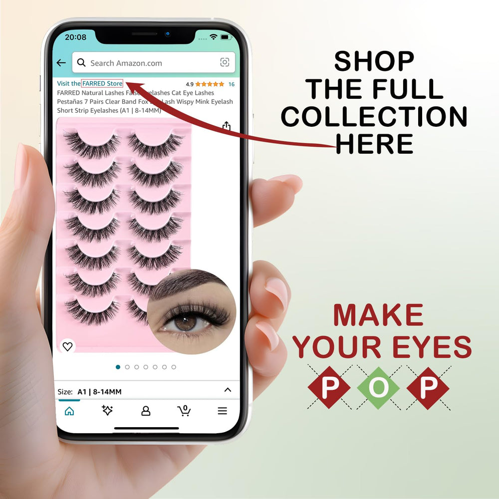 Cils FARRED volumineux et doux pour un regard plus expressif.