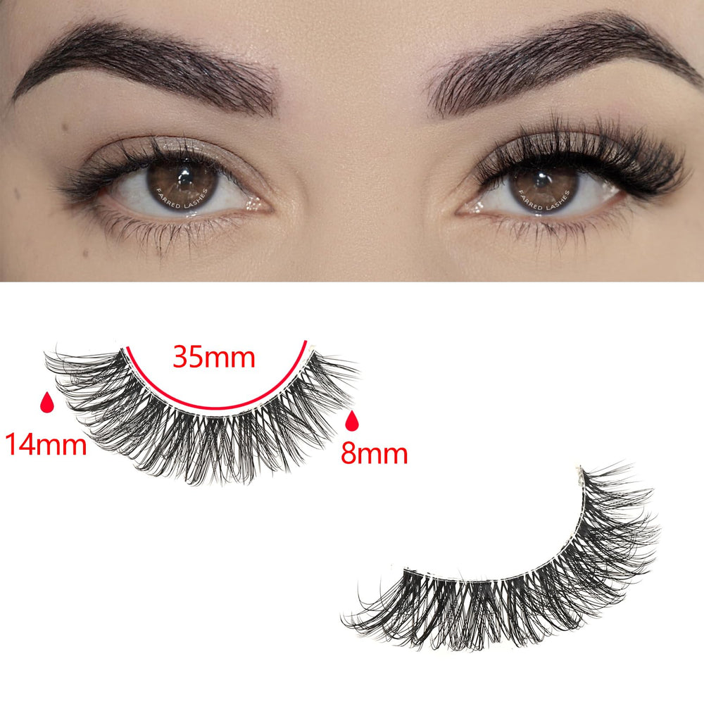FARRED cils gradués 8-14 mm pour un effet lift discret et allure raffinée