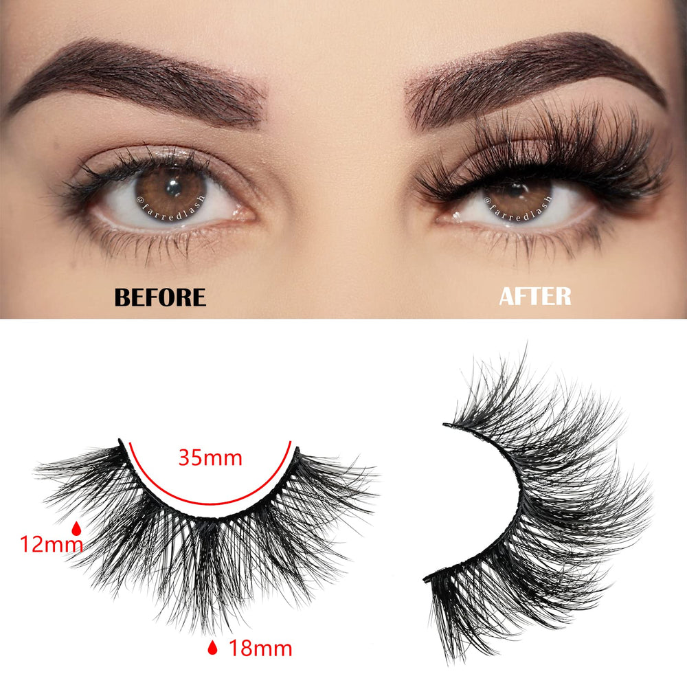 FARRED Wispy Lashes: lot de 10 paires réutilisables pour glam durable.