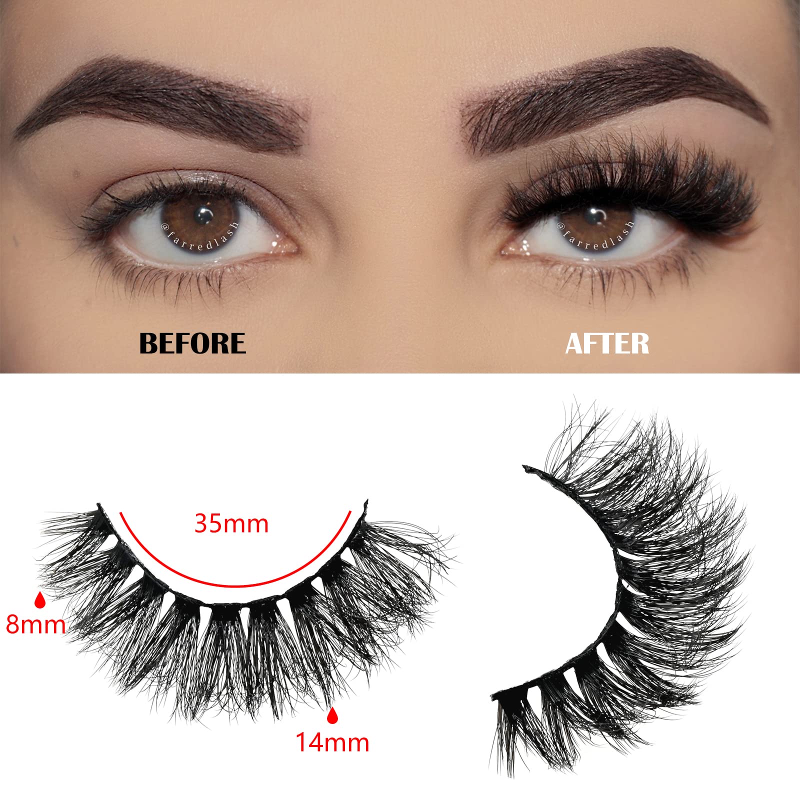 FARRED cils mink volume-naturel pour un regard naturel et équilibré.