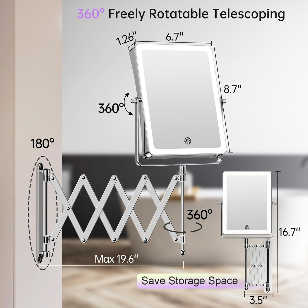 Bras téléscopique fascinate rotation 360 pour angles parfaits
