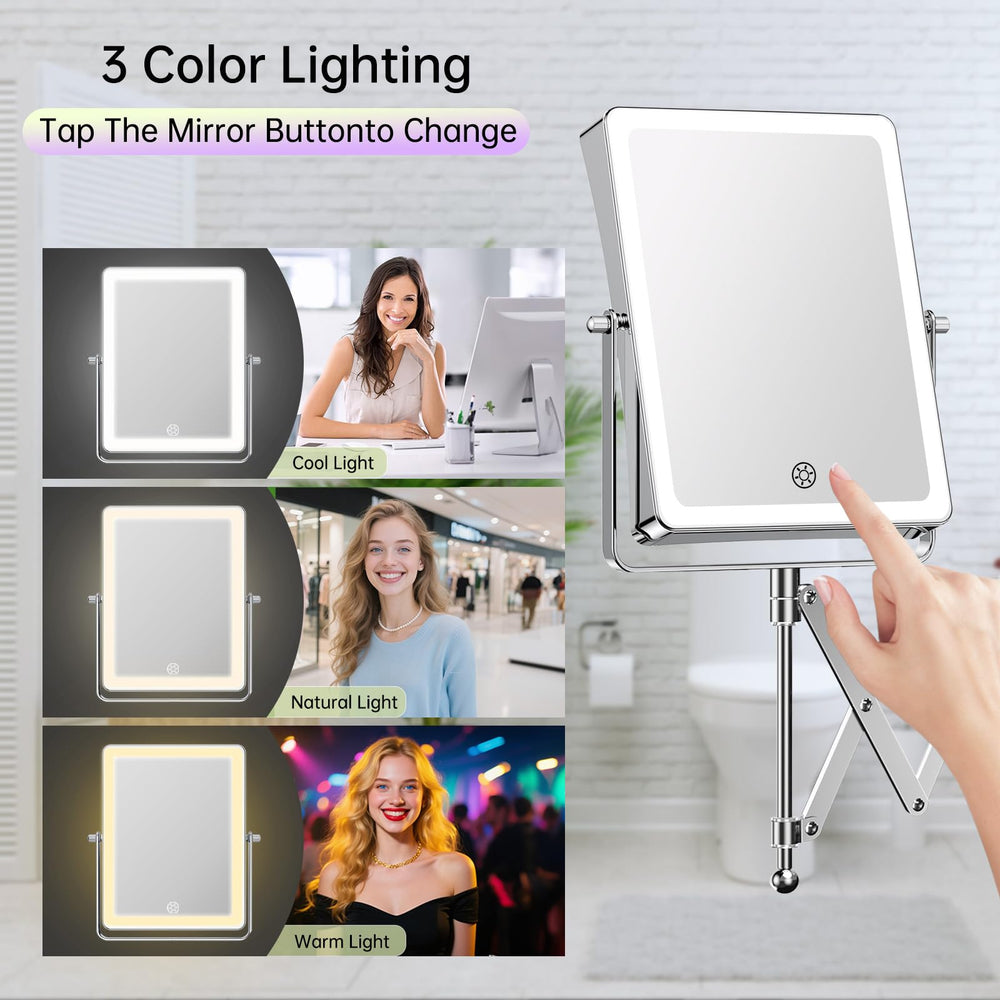 Miroir fascinate avec trois températures lumineuses adaptées au maquillage