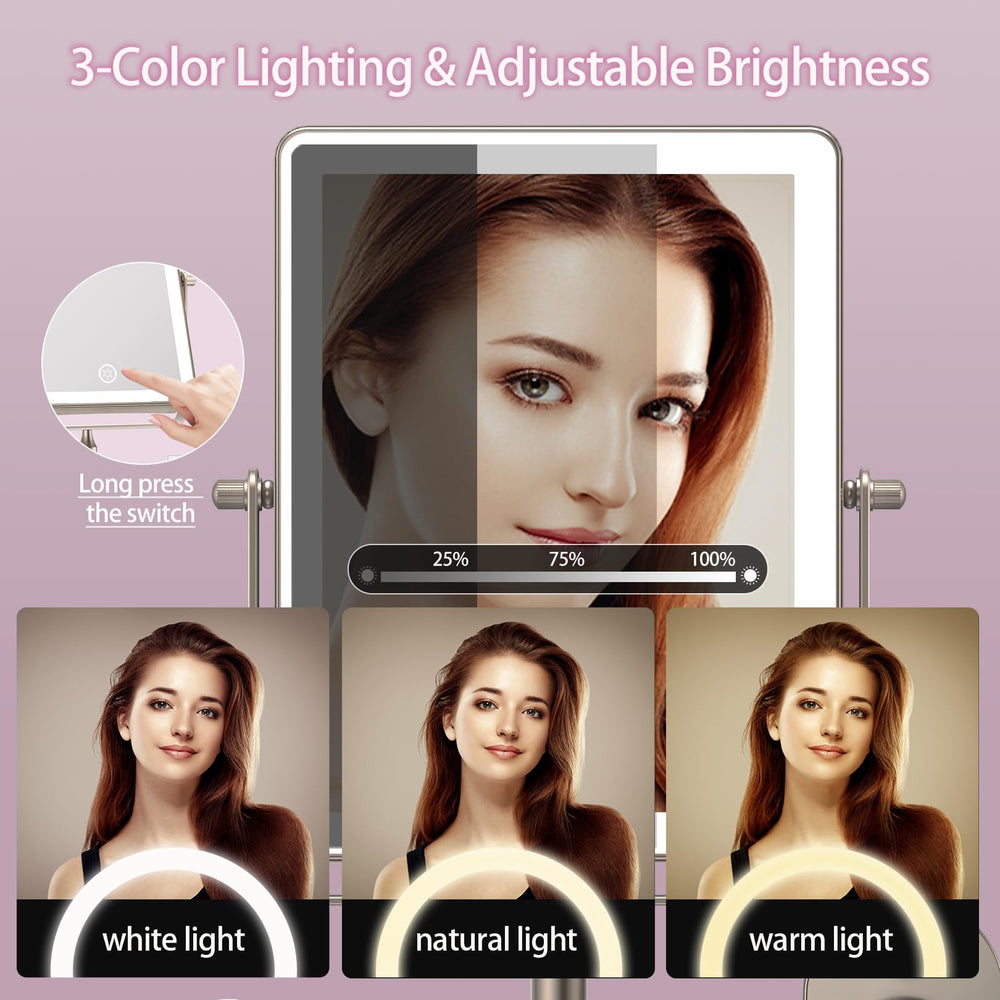 Miroir Fascinate double face 1x et 10x pour maquillage précis