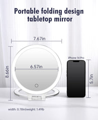Miroir Fascinate double-face avec LED pour éclairage homogène