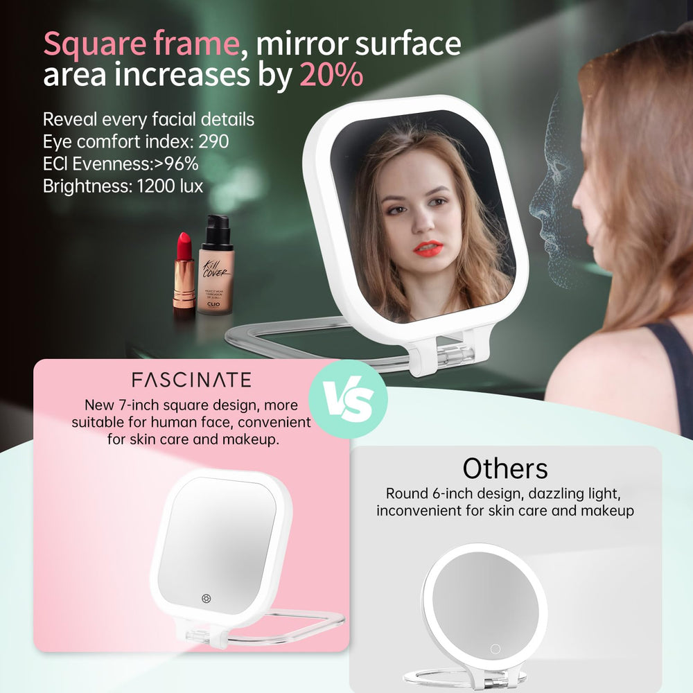 FASCINATE miroir avec éclairage 3 couleurs, idéal maquillage adapté