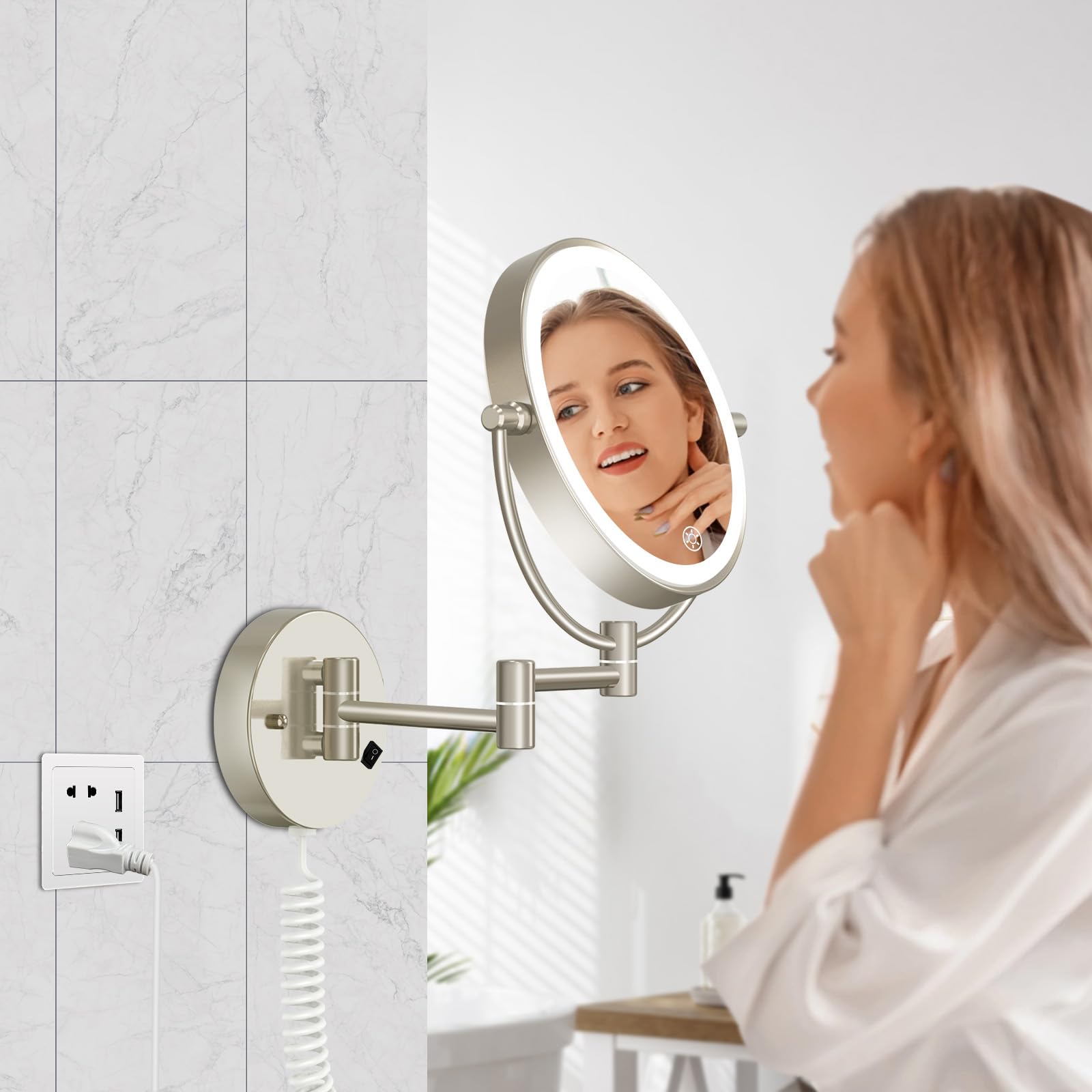 Miroir fascinate résistant à l’humidité et détails nets