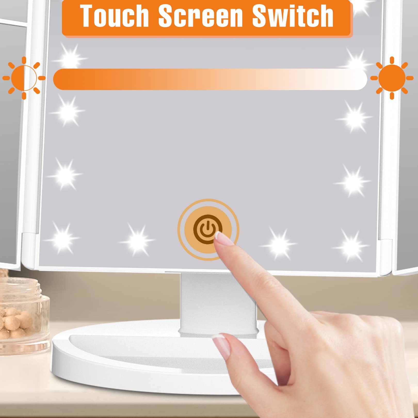 FASCINATE Miroir pliant rotation 180 degrés, angle de travail ajustable