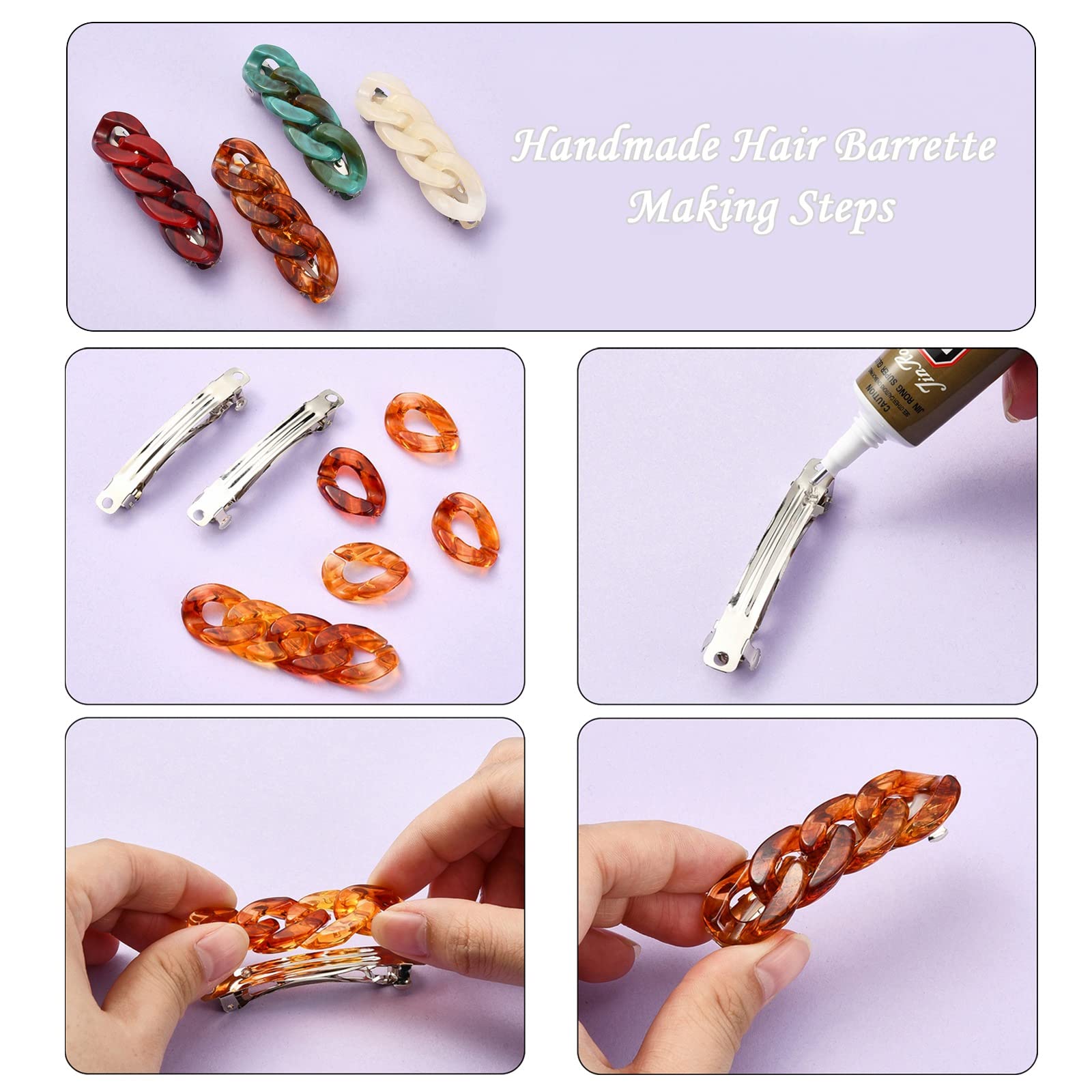 FASHEWELRY barrette en fer, idée cadeau pour personnaliser les coiffures.