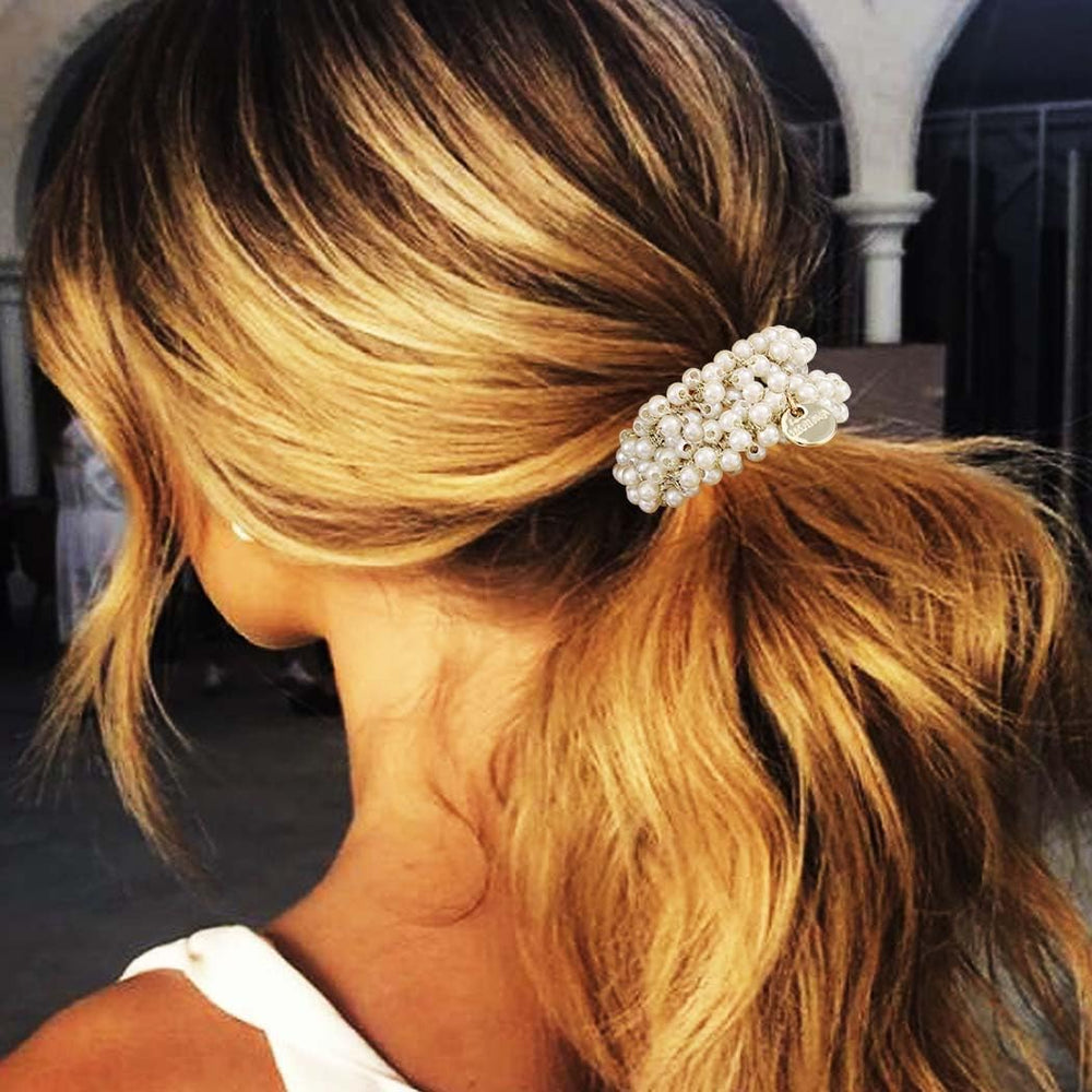 Fashey chouchou à perles – bandes élastiques résistantes pour tous types de cheveux.