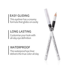 Fashionwu crayon yeux blanc – formule imperméable pour une tenue longue durée.