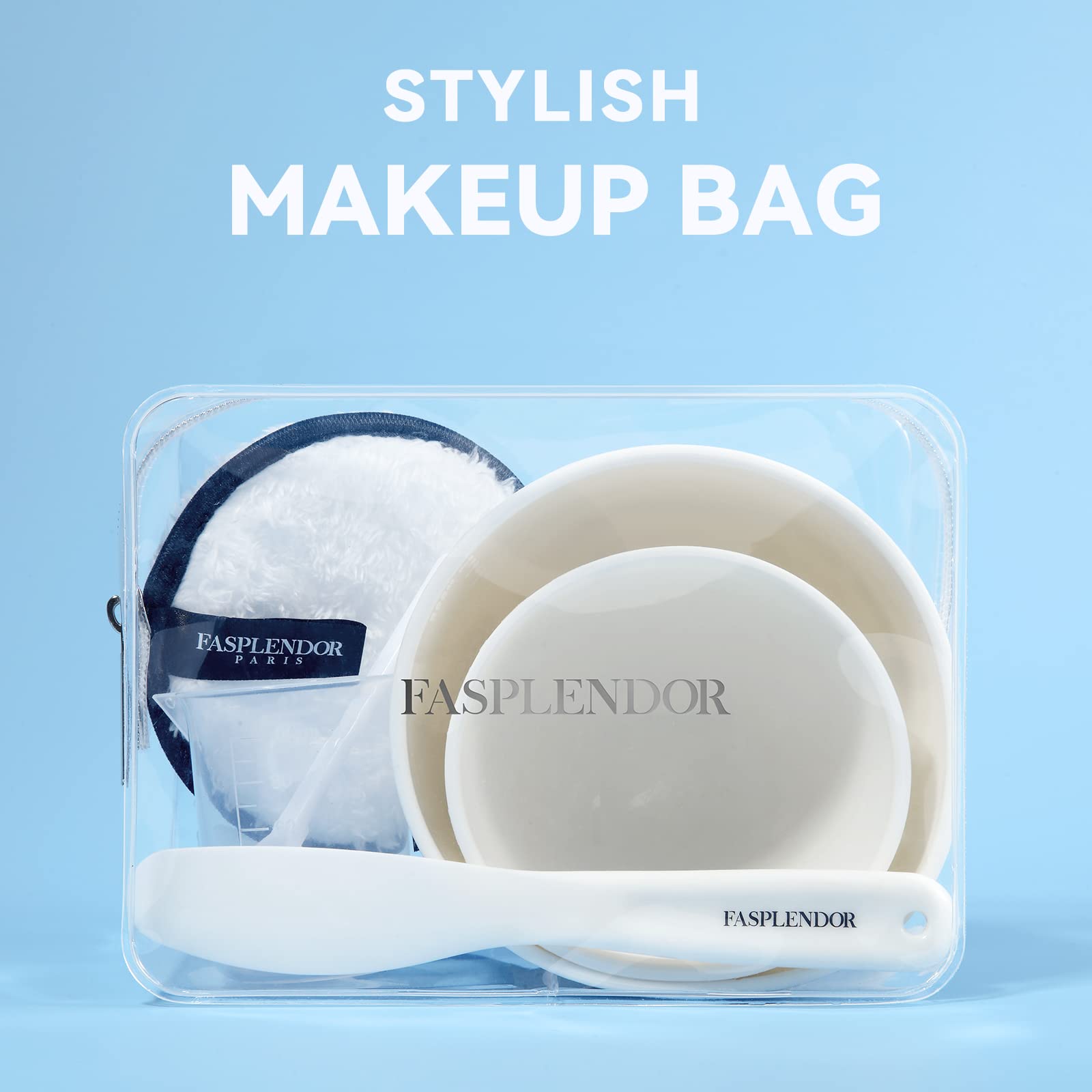 Pochette maquillage Fasplendor élégante pour ranger outils et voyager