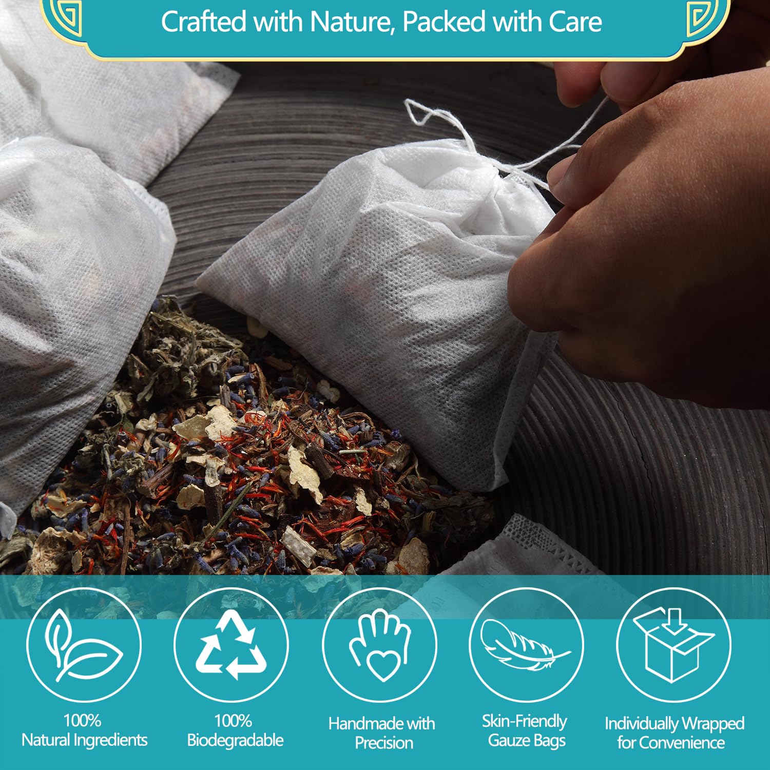 Fasplendor sachets-pre-mesures bain-pieds pratique et propre