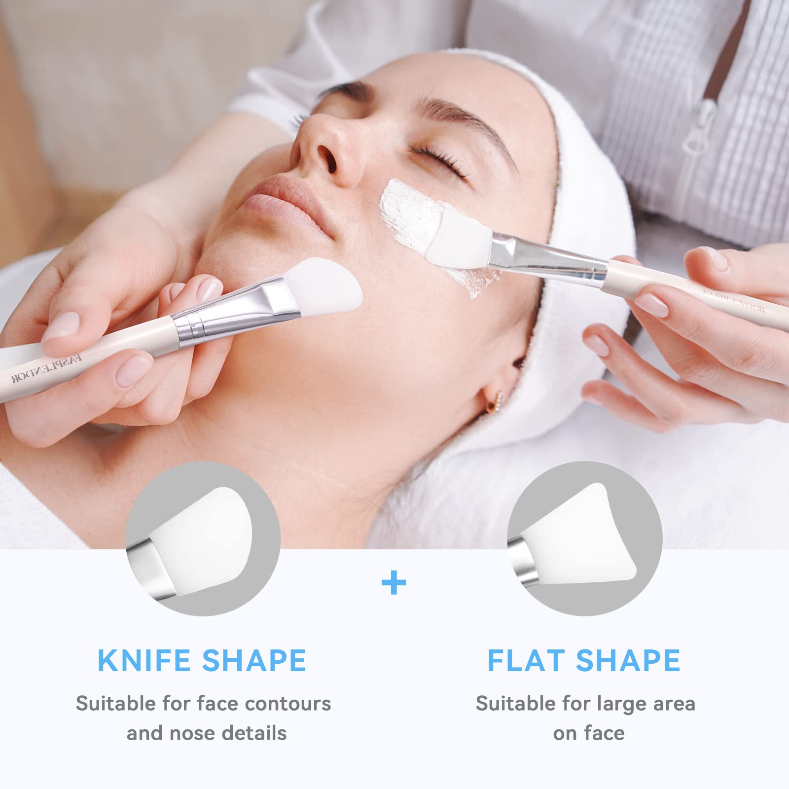Spatule Fasplendor pour étaler uniformément le masque sur le visage