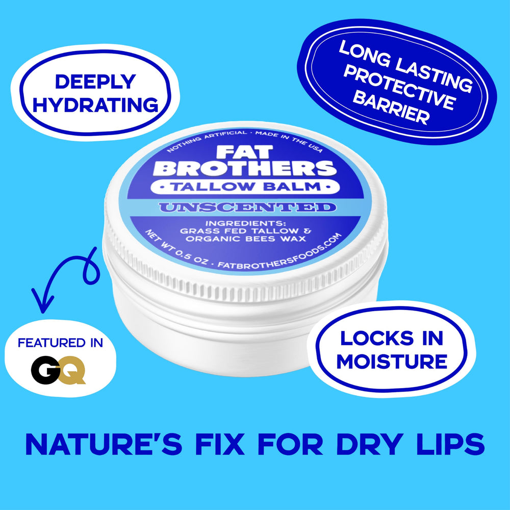 Baume Fat Brothers deux ingrédients, graisse de boeuf et cire d'abeille, hydratation pure.