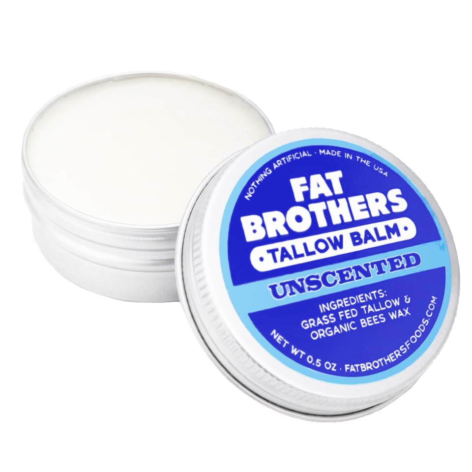 Baume Fat Brothers sans parfum, idéal pour les lèvres sensibles.