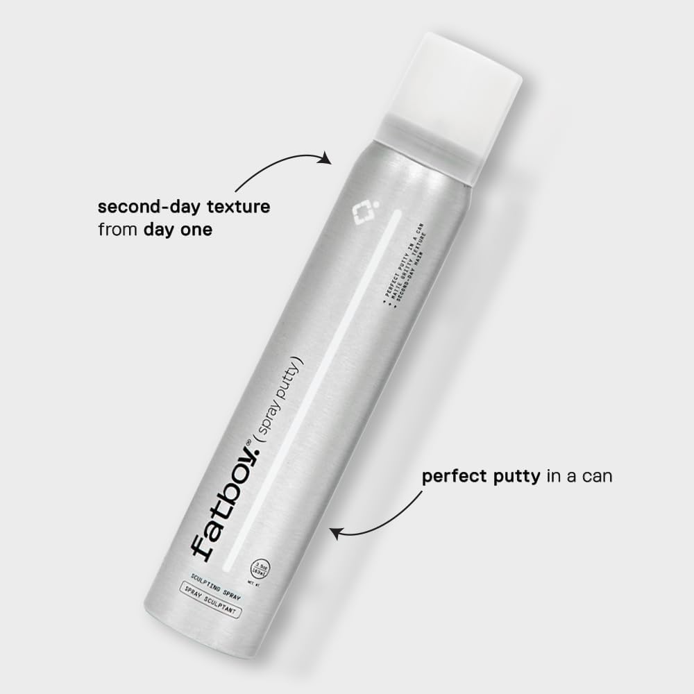 Fatboy Hair Spray Putty – Emballage en aluminium recyclable pour une option durable.