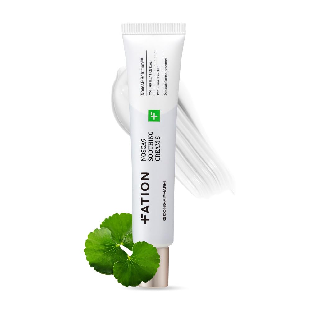NOSCA9 Crème Apaisante S sur la bouteille, texture légère qui apaise la peau sensible.