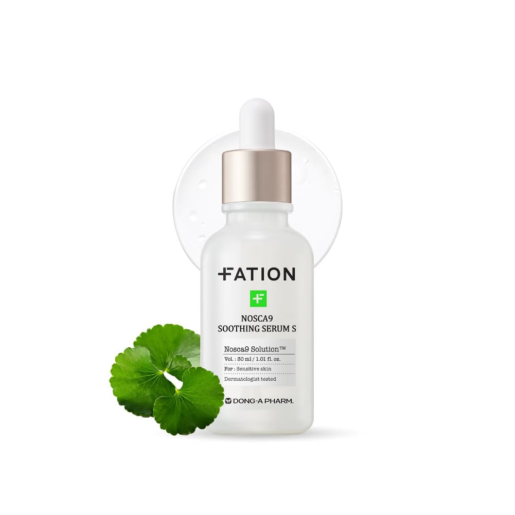 Fation NOSCA9 sérum apaisant dans sa bouteille pour peau hydratée