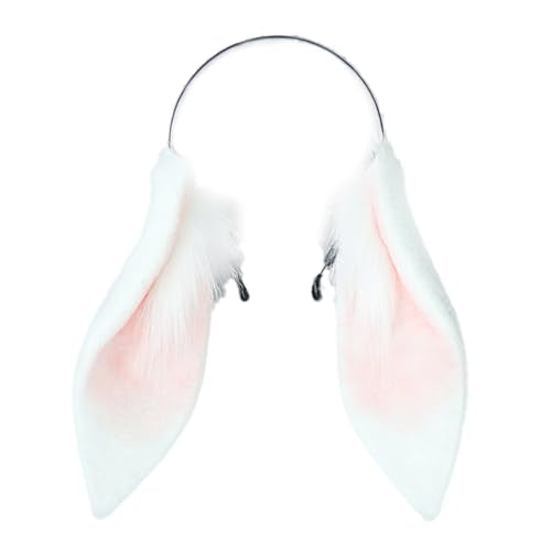 Faylay bandeau oreilles lapin en fourrure, confortable pour cosplay