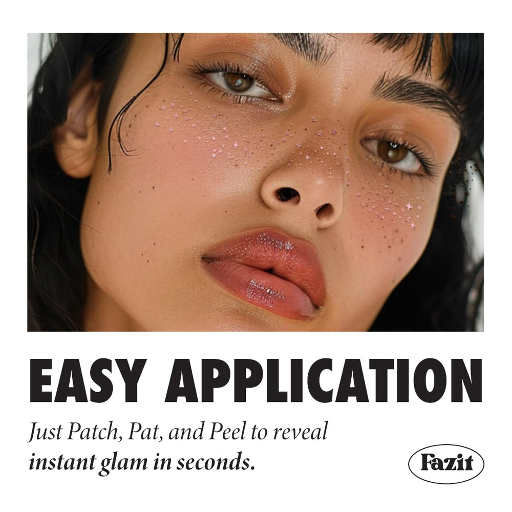 Application facile des patches Fazit pour un look festif sans effort