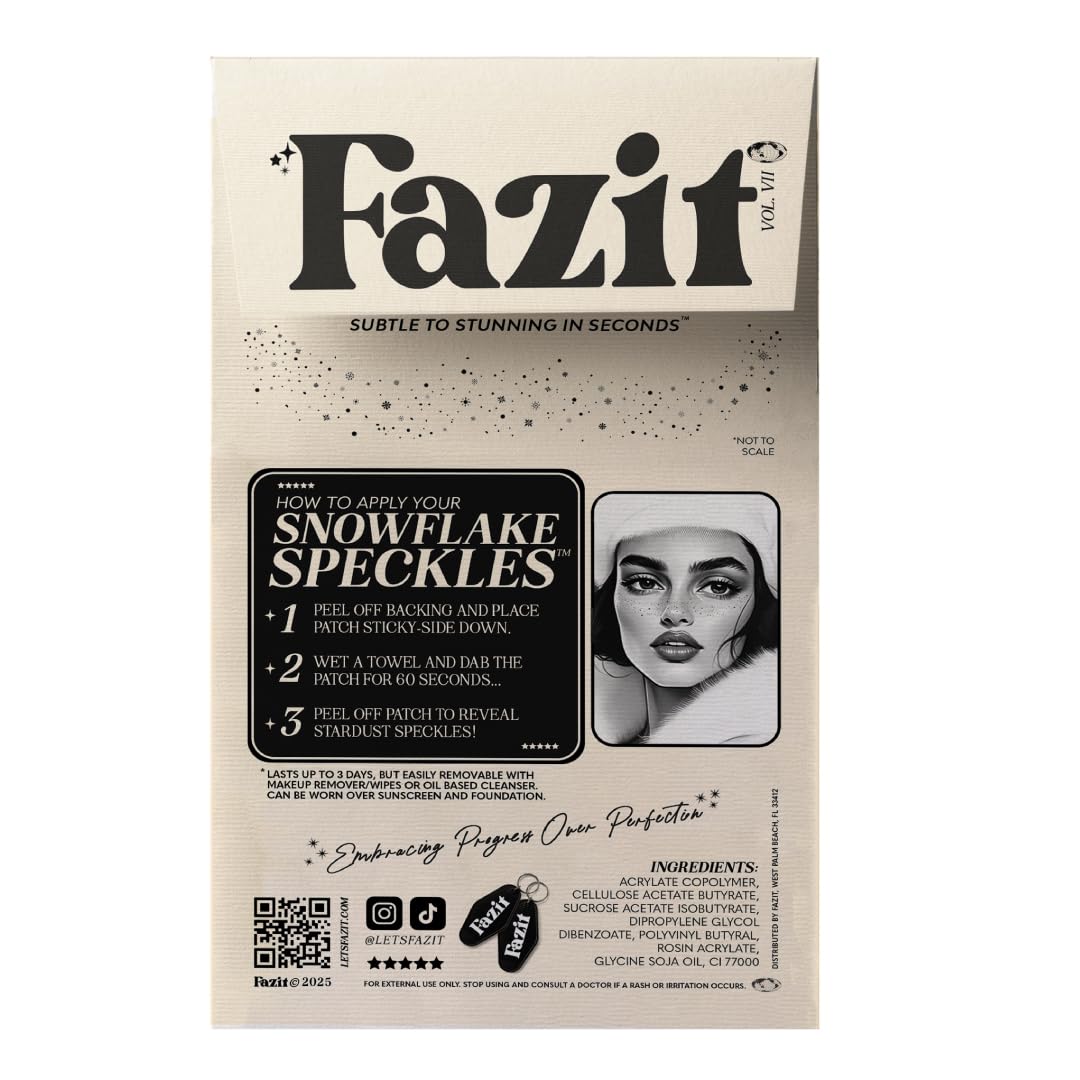 Patchs Fazit flocons de neige pour un look scintillant en un seul geste.