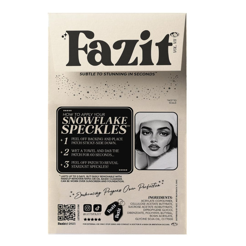 Patchs Fazit flocons de neige pour un look scintillant en un seul geste.
