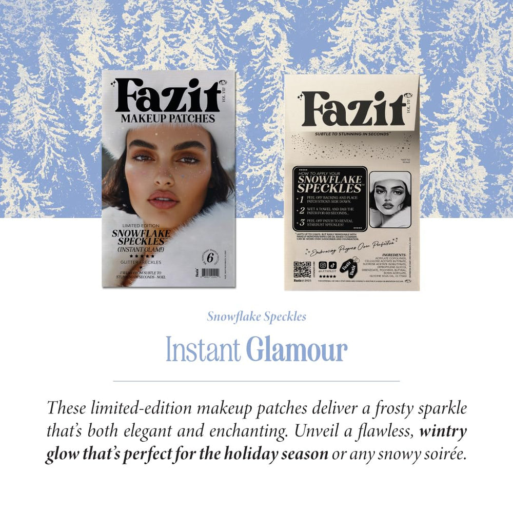 Patchs Fazit flocons de neige, idéal pour un look fait maison et créatif.