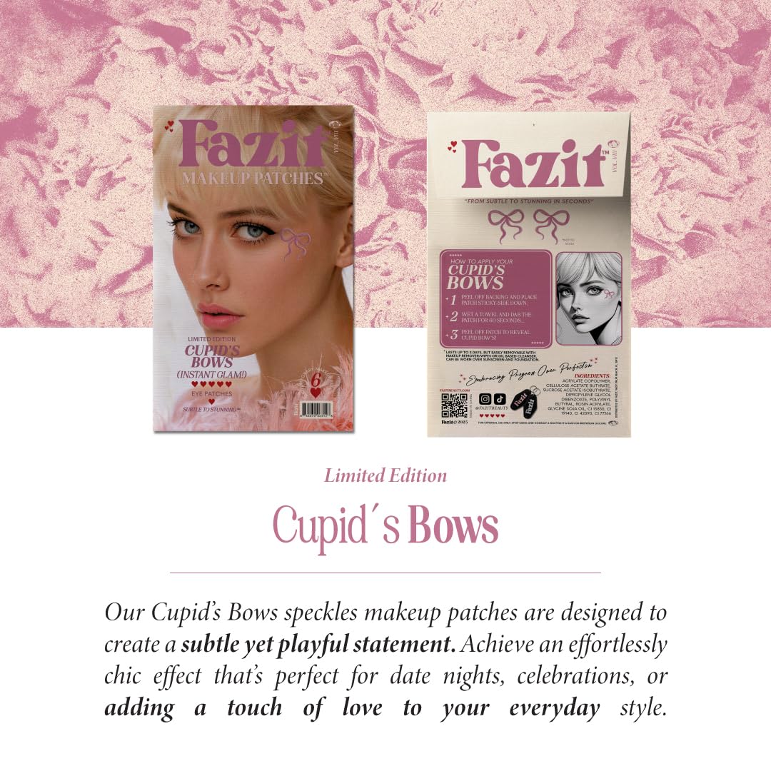 Patch arc-cupidon paillettes Fazit pour embellir un maquillage quotidien.