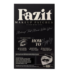 Patch Fazit argentées – démonstration d’application sur la paupière.